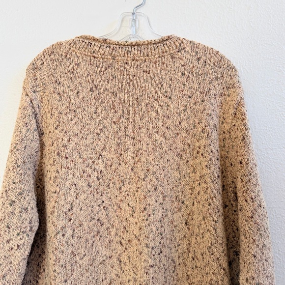 Coldwater Creek tan crew sweater with moose motif - Picture 3 of 5